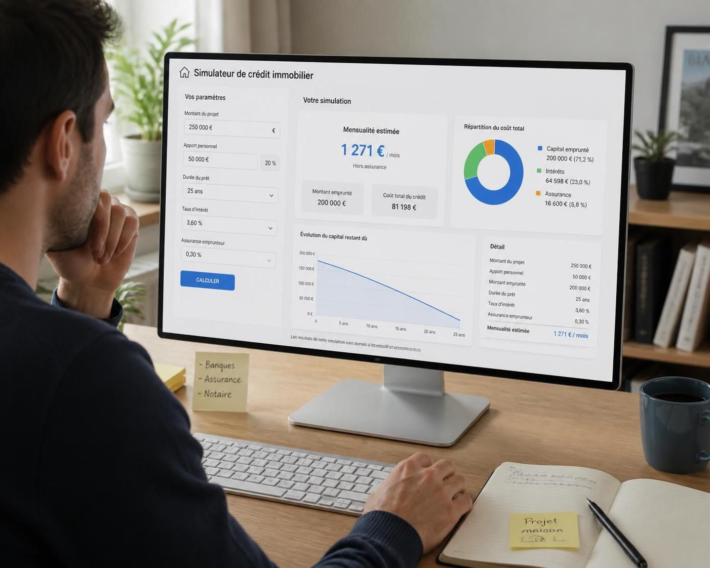utilisez notre outil de simulation de crédit immobilier pour estimer facilement le montant de votre prêt et planifier votre projet d'achat en toute sérénité.