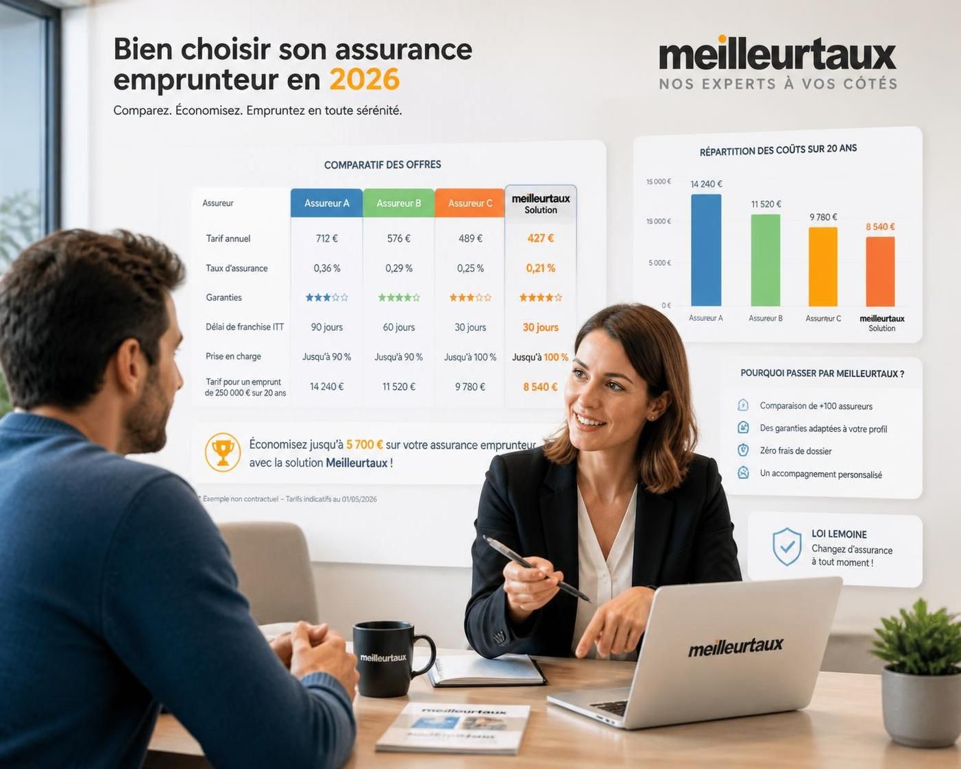 découvrez comment bien choisir votre contrat d'assurance emprunteur avec meilleurtaux en 2026 pour protéger votre prêt immobilier au meilleur prix et avec des garanties adaptées.