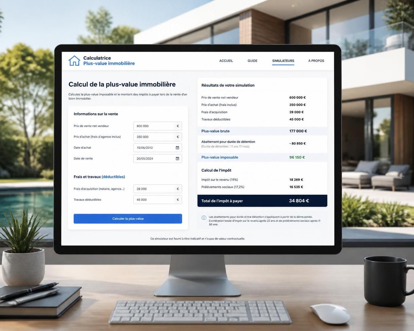 calculez rapidement et facilement la plus-value immobilière avec notre calculatrice en ligne intuitive, pour une estimation précise et sans stress.