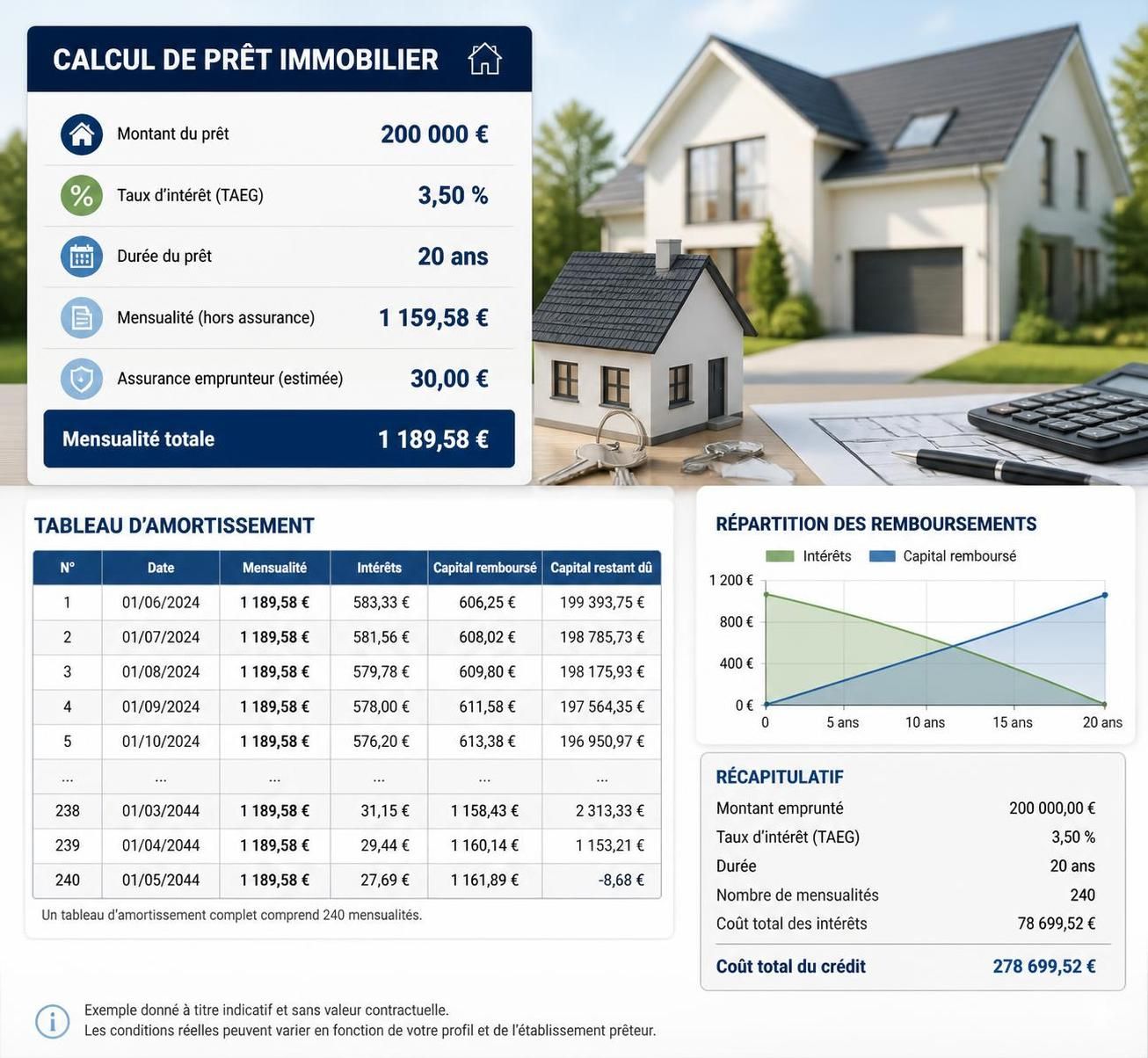 utilisez notre prêt immobilier calculette pour estimer facilement vos mensualités et planifier votre budget en toute sérénité.