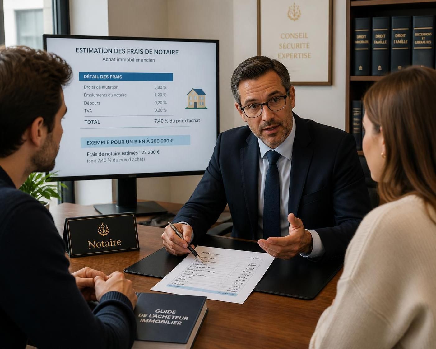 estimez facilement vos frais de notaire grâce à notre simulateur simple et rapide. calculez vos coûts en toute transparence pour votre achat immobilier.