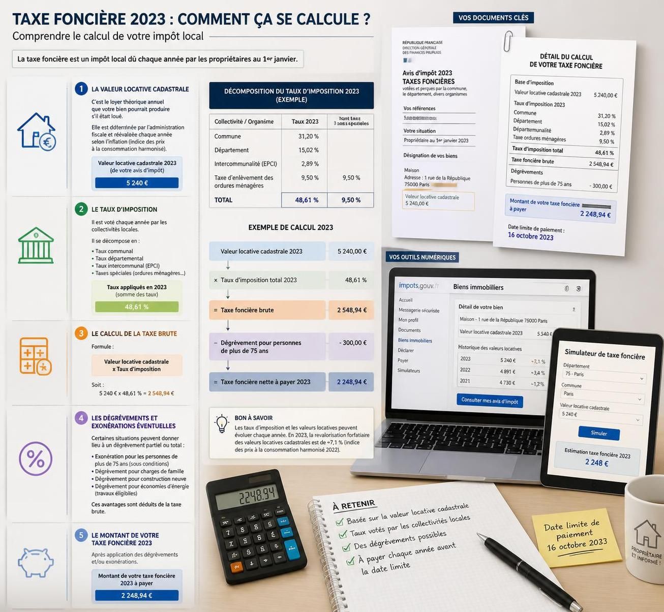 découvrez comment utiliser un simulateur pour estimer facilement votre taxe foncière 2023 et mieux gérer votre budget immobilier.