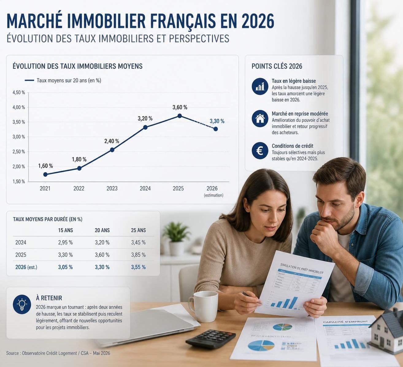 découvrez les prévisions des taux immobiliers en 2026 et ce que les experts anticipent pour le marché immobilier de demain.